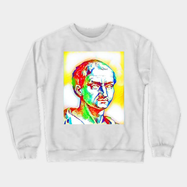 Anicius Manlius Severinus Boethius Colourful Portrait | Boethius Artwork 11 Crewneck Sweatshirt by JustLit